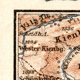 Waldin Füssen and environs map, 1906 digital map