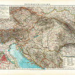 Waldin General map of the Austro-Hungarian Empire, 1905 digital map