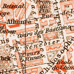 Waldin Geneva (Genf, Genève) city map, 1913 digital map