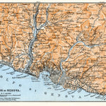 Waldin Genoa (Genova) environs map, 1908 digital map