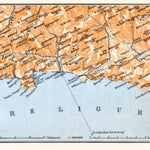 Waldin Genoese Riviera map, 1898 digital map
