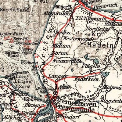 Waldin Germany, northewestern provinces of the northern part. General map, 1913 digital map
