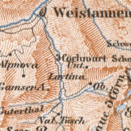Waldin Glarus and environs map, 1897 digital map