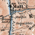 Waldin Glarus and environs map, 1909 digital map