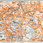 Waldin Glittertind environs map, 1910 digital map