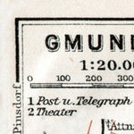 Waldin Gmunden town plan, 1910 digital map