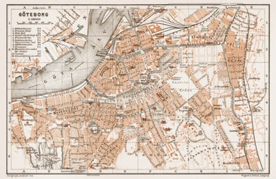 Göteborg (Gothenburg) city Map, 1931 by Waldin | Avenza Maps