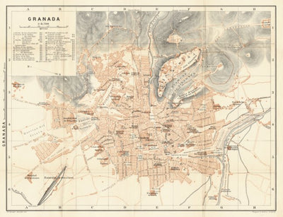 Waldin Granada city map, 1899 digital map