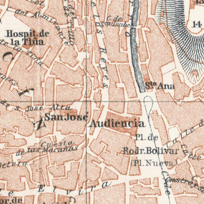Waldin Granada city map, 1911 digital map
