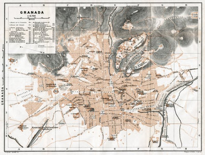 Waldin Granada city map, 1913 digital map