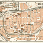 Waldin Greifswald city map, 1911 digital map