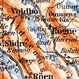 Hallingdal and Valders district Map, 1910 by Waldin | Avenza Maps