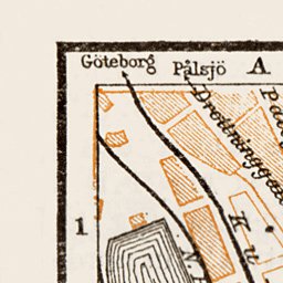 Waldin Hälsingborg town plan, 1929 digital map
