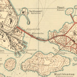 Waldin Helsinki city topographic map of 1932. Helsingin kaupungin kartta v. 1932 digital map