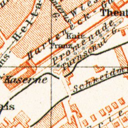 Hermannstadt (Sibiu), city map. Environs of Hermannstadt map, 1911