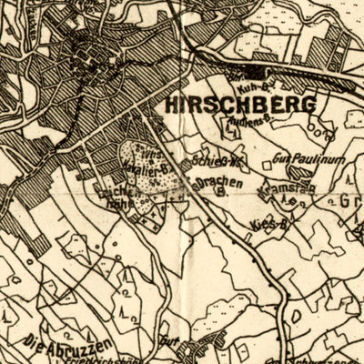 Waldin Hirschberg im Schlesien (Jelenia Góra) environs map, 1912 digital map