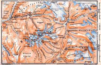 Waldin Horung Mountains map, 1910 digital map