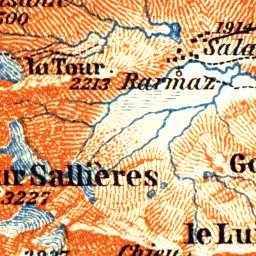 Waldin Illiez Valley and Central Dent map, 1897 digital map