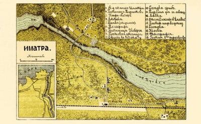 Waldin Imatra town plan (in Russian), 1913 digital map