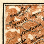 Waldin Italian Genoese/Levantian Riviera (Riviére) from Genua to Spezia map, 1913 digital map