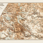Waldin Jämtland region map. Åreskutan - Kallsjön, 1899 digital map