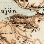 Waldin Jämtland region map. Åreskutan - Kallsjön, 1899 digital map