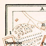 Waldin Jerez de la Frontera city map, 1913 digital map