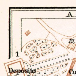 Waldin Jerez de la Frontera city map, 1913 digital map