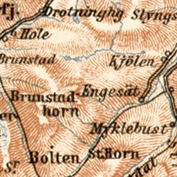 Waldin Jørundfjord and Geirangerfjord district map, 1911 digital map