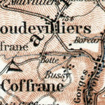 Waldin Jura department map, northwestern part, 1909 digital map