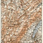 Waldin Jura department map (southern part), 1909 digital map