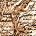 Waldin Jura department map (southern part), 1909 digital map