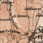 Waldin Jura department map, western part, 1909 digital map