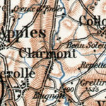 Waldin Jura department map, western part, 1909 digital map