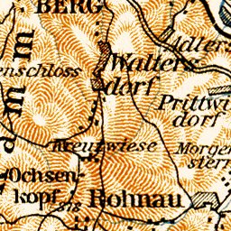 Waldin Karkonosze (Krkonoše, Riesengebirge) mountains map, 1906 (second version) digital map