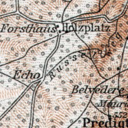 Waldin Karlsbad (Karlový Vary) and environs map, 1910 (second version) digital map