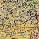Waldin Karte der Eisenbahnen Mittel-Europas (Railway map of the central Europe), 1884 digital map