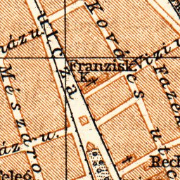 Waldin Kaschau (Košice) city map, 1911 digital map