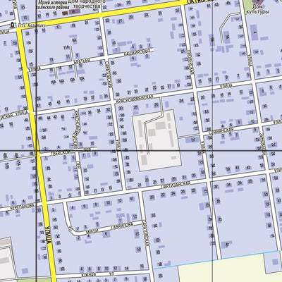 Waldin Холм (Новгородская обл.), адресный план. Kholm (Novgorodskaya Oblast) Town Plan digital map
