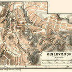 Waldin Kislovodsk (Кисловодскъ) town plan, 1914 digital map