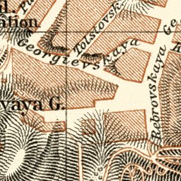 Waldin Kislovodsk (Кисловодскъ) town plan, 1914 digital map
