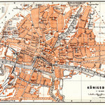 Waldin Königsberg (now Kaliningrad) city map, 1887 digital map