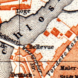 Waldin Königsberg (now Kaliningrad) city map, 1887 digital map