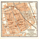 Waldin Košice (Kaschau, Kassa) city map, 1911 digital map