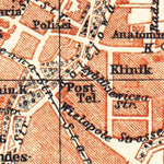 Waldin Krakau (Kraków) city map, 1911 digital map