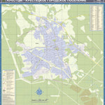 Waldin Крестцы, адресный план. Kresttsy (Novgorodskaya Oblast) Town Plan digital map