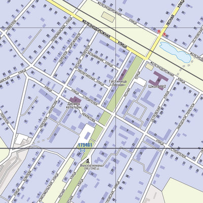 Waldin Крестцы, адресный план. Kresttsy (Novgorodskaya Oblast) Town Plan digital map