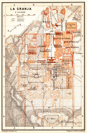 Waldin La Granja city map, 1899 digital map