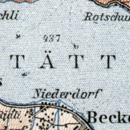 Waldin Lake Lucerne (Veierwaldstättersee) environs map, 1909 digital map