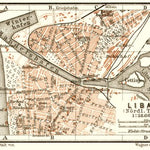 Waldin Libau (Liepāja) city map, 1914 digital map